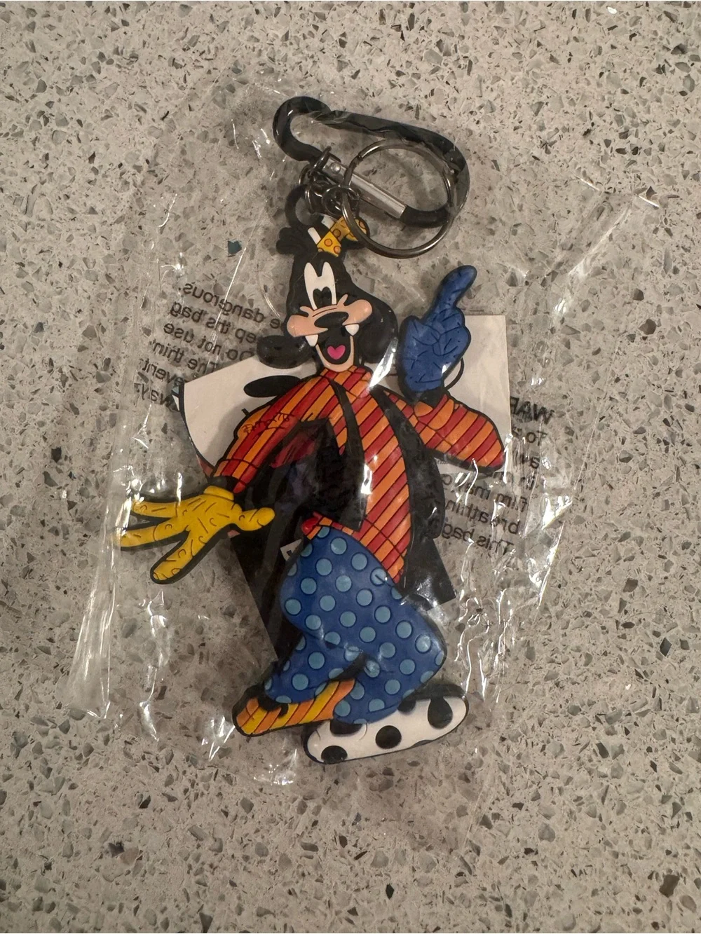 Disney Britto Goofy Rubber Keychain